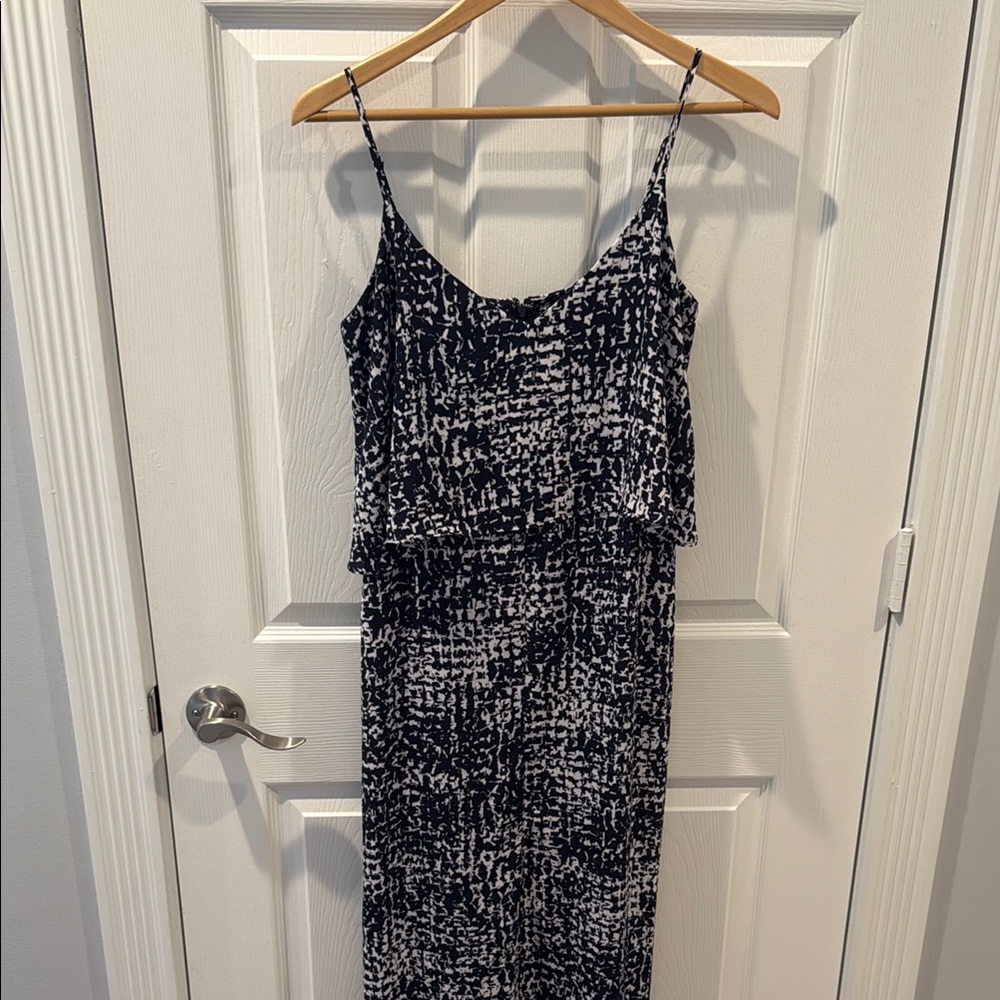 Elegant Navy and White Women's Dress